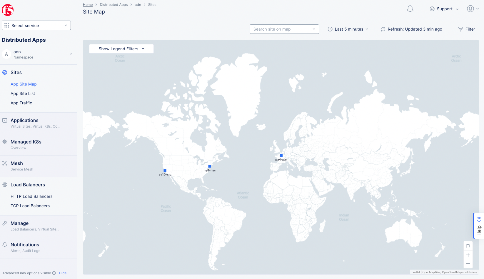 Figure: App Site Map Global View
